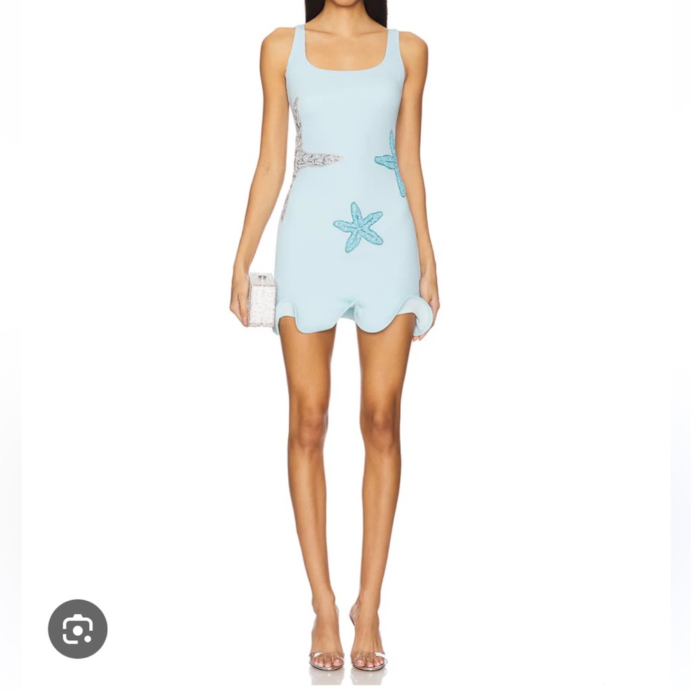 Leslie Amon Starfish Dress in Blue Size Small